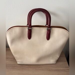 Coach Dakota Satchel 59132 Off White Burgundy